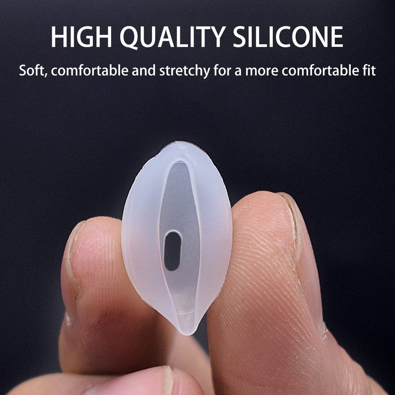 EKIND 4 Pcs Ear Cover Tips Anti-Slip Silicone Soft Replacement Sport Earbud Tips Compatible for iPhone 7 / 6S / 6 Plus / 5S / 5C / 5 Headphones Earphones Protective Accessories Tips (Clear) - Image 4